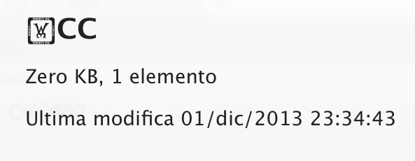 La cartella che mi si crea in automatico con la strana icona.